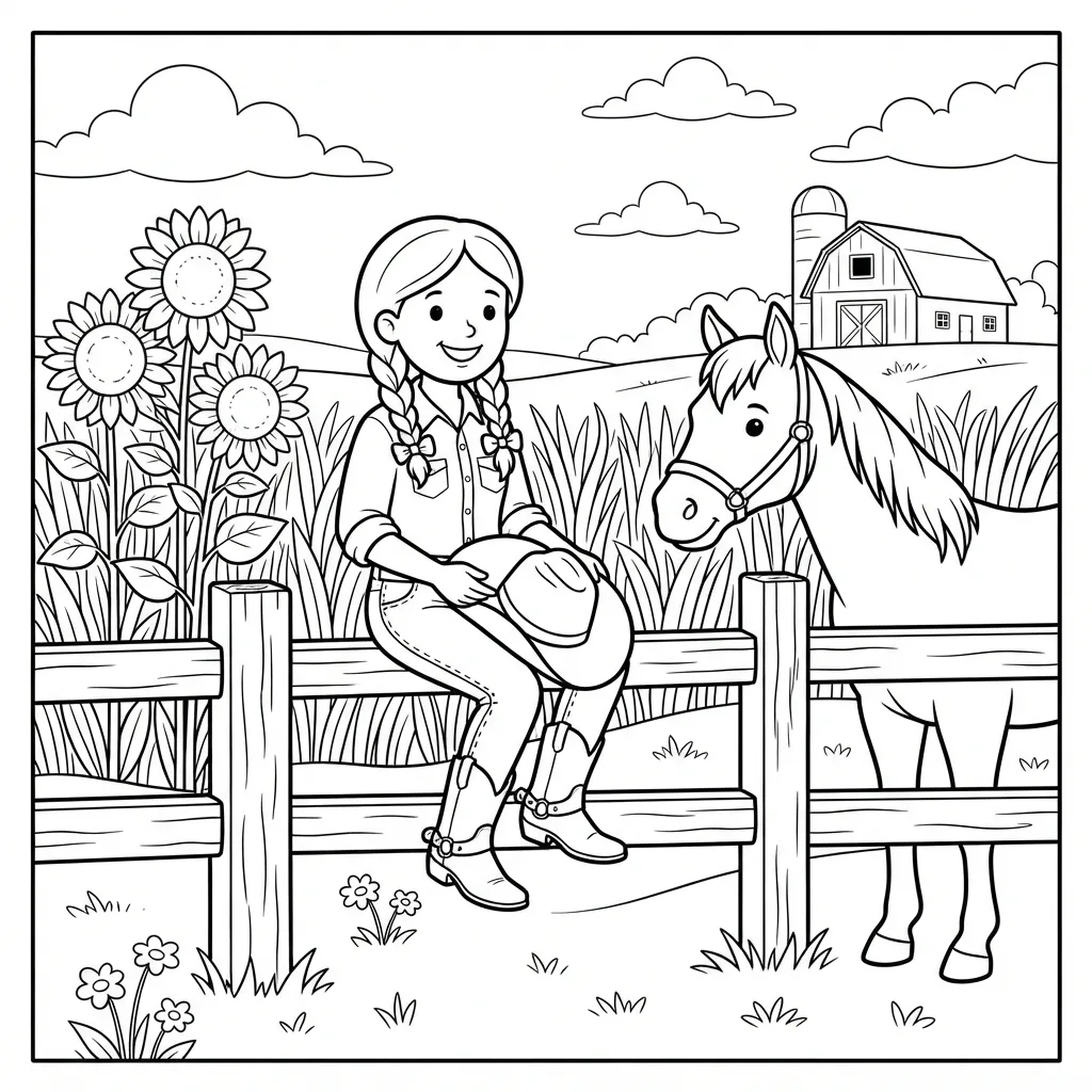 Free Printable Western Coloring Pages Sheet 5