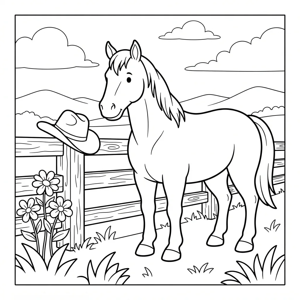 Free Printable Western Coloring Pages Sheet 6