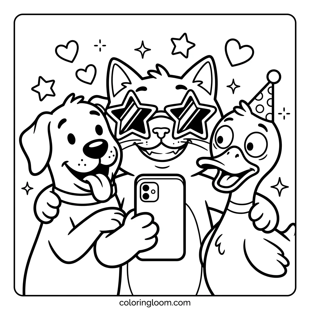 Free Printable Funny Coloring Pages Sheet 1