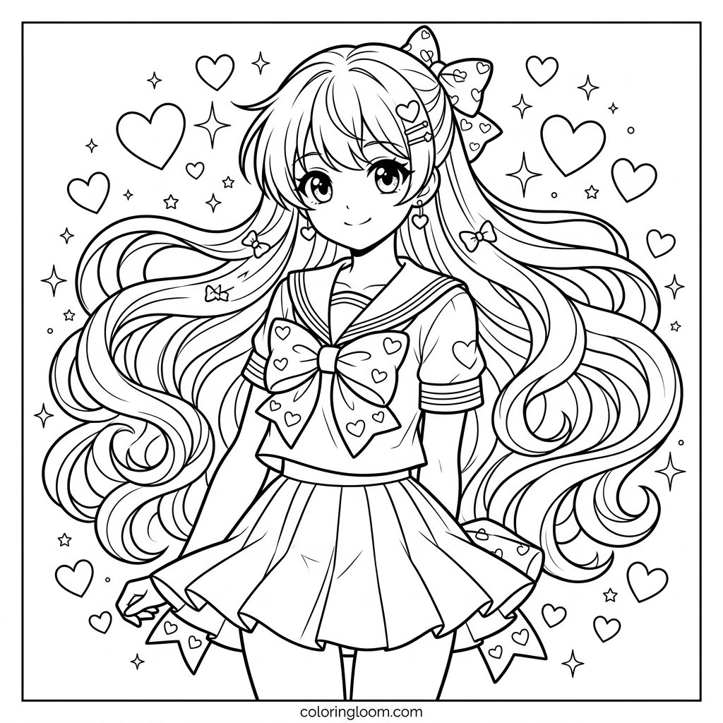 Free Printable Sailor Moon Coloring Pages Sheet 3