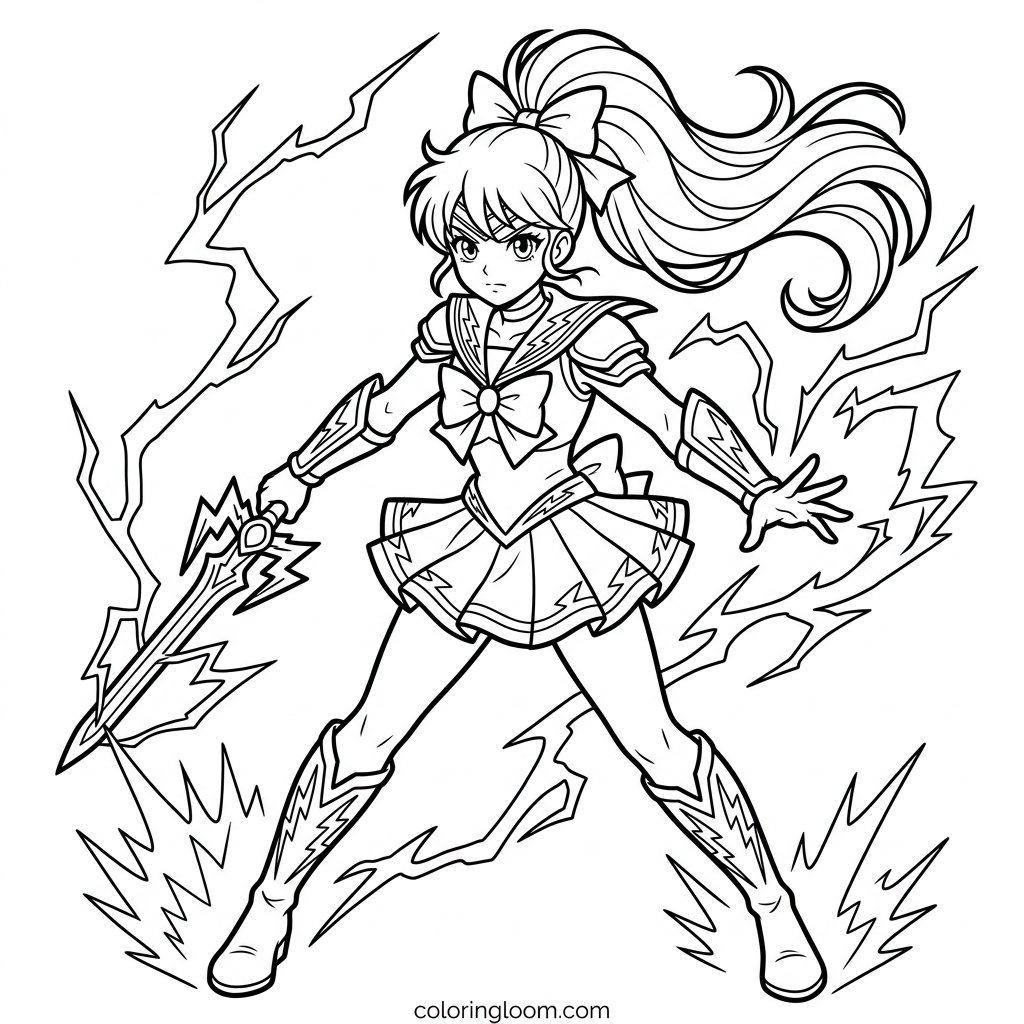 Free Printable Sailor Moon Coloring Pages Sheet 4