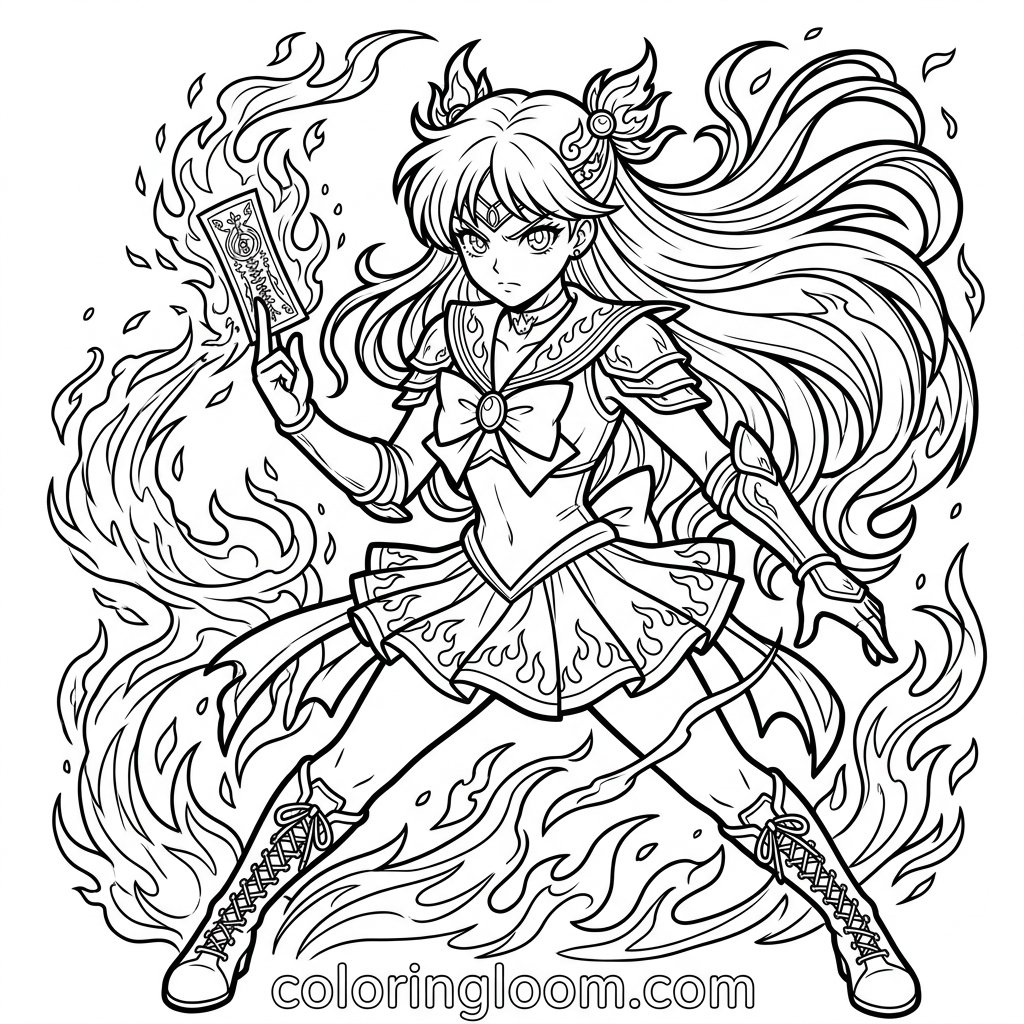 Free Printable Sailor Moon Coloring Pages Sheet 6