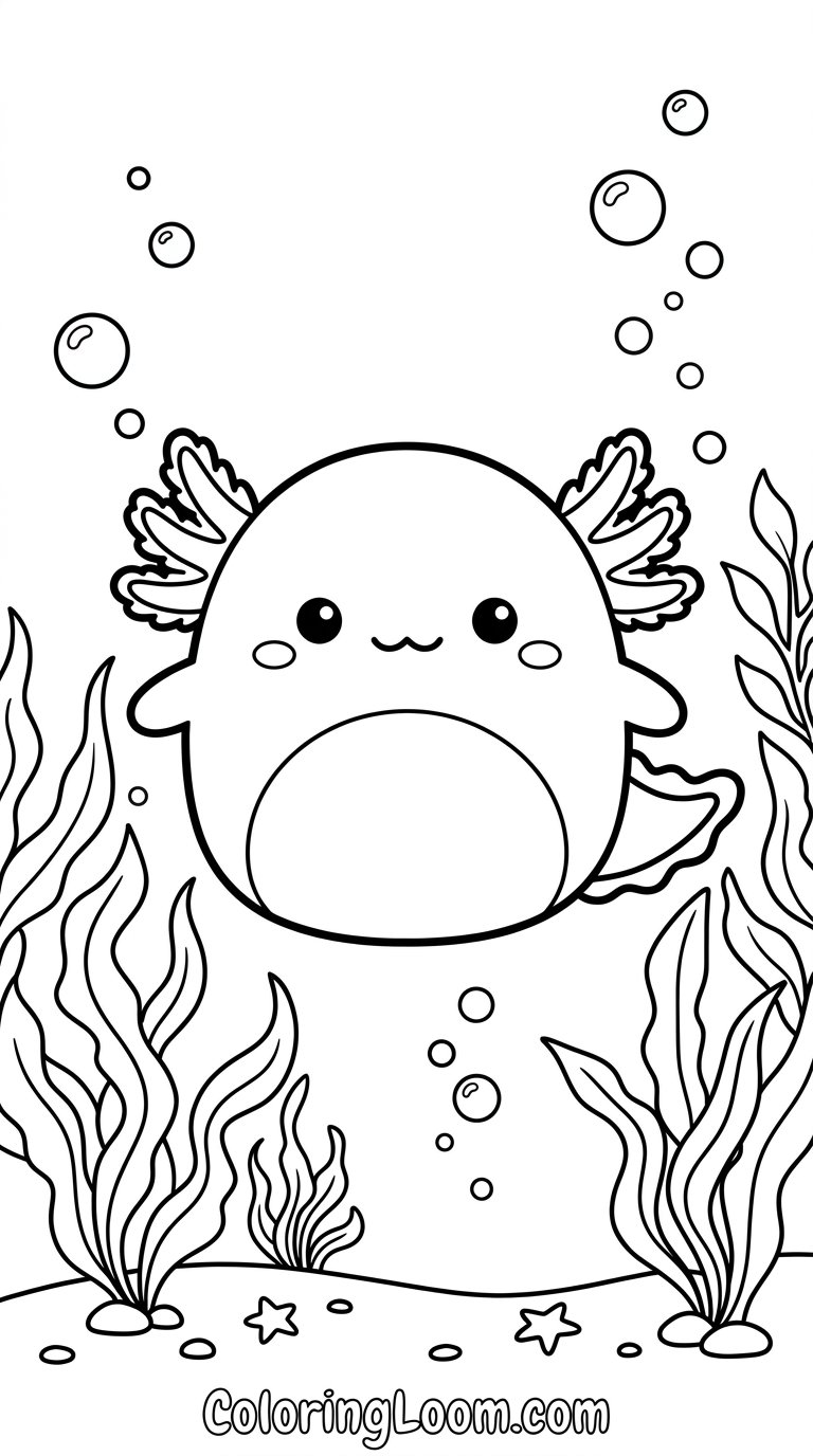 Free Printable Squishmallow Coloring Pages Sheet 1
