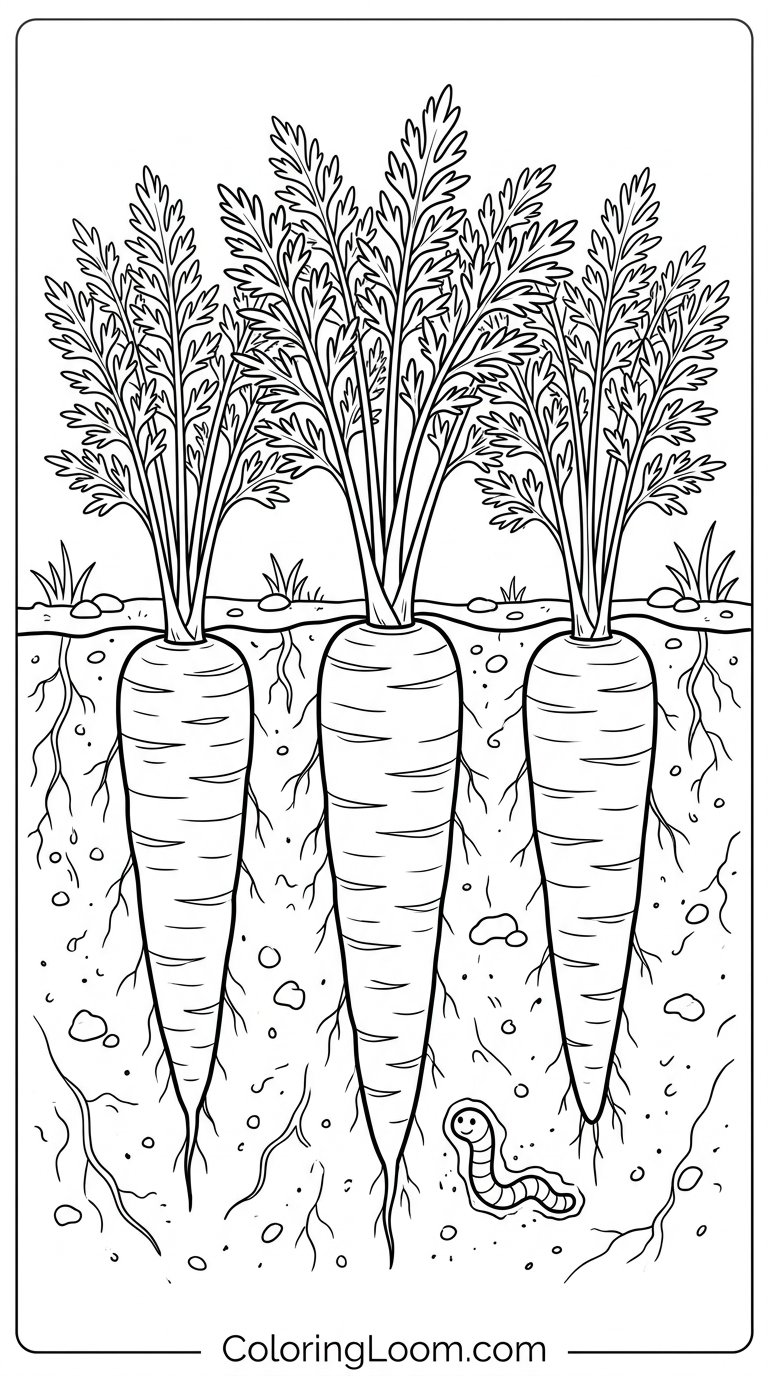 Free Printable Vegetable Coloring Pages Sheet 3