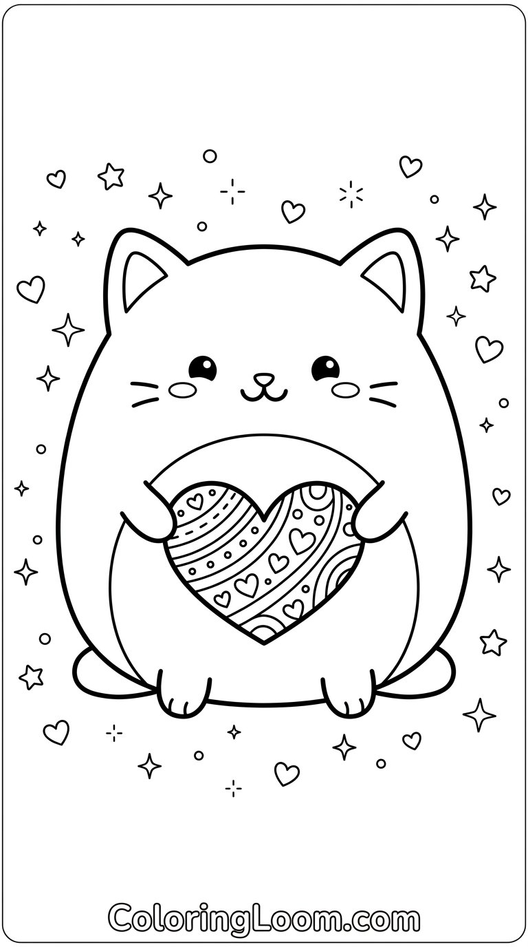Free Printable Squishmallow Coloring Pages Sheet 4