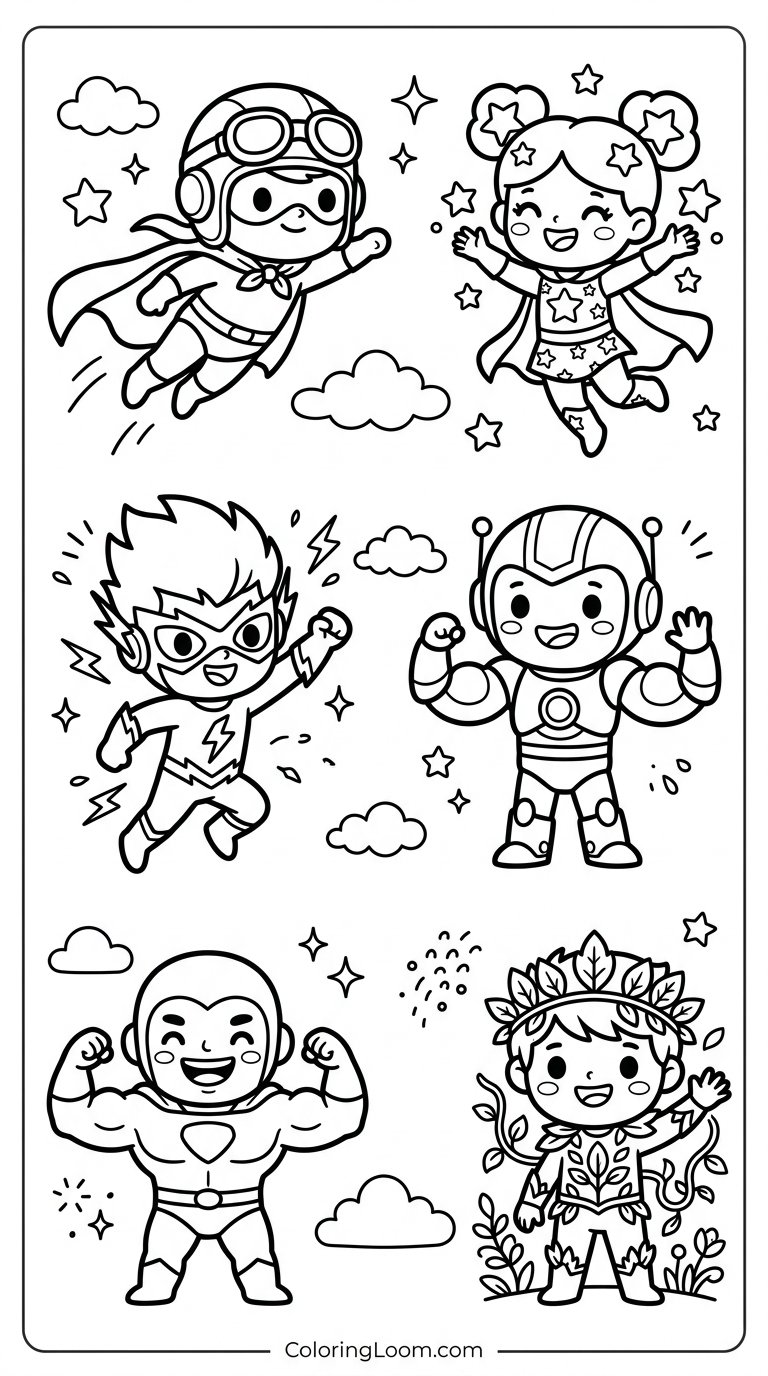 Free Printable Avengers Coloring Pages Sheet 2