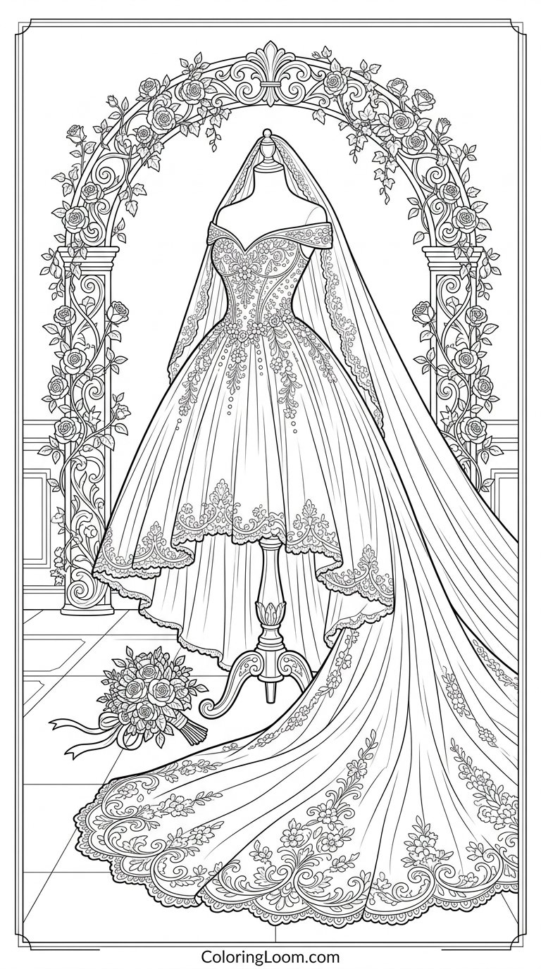 Free Printable Dress Coloring Pages Sheet 4