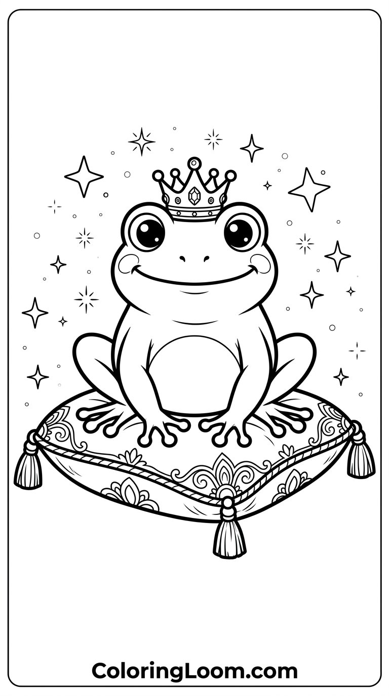 Free Printable Frog Coloring Pages Sheet 3