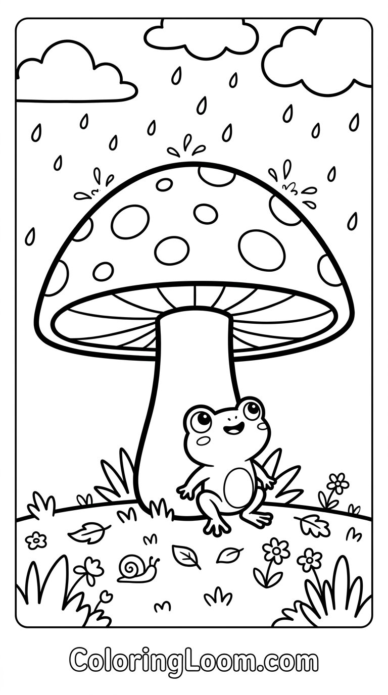Free Printable Frog Coloring Pages Sheet 6