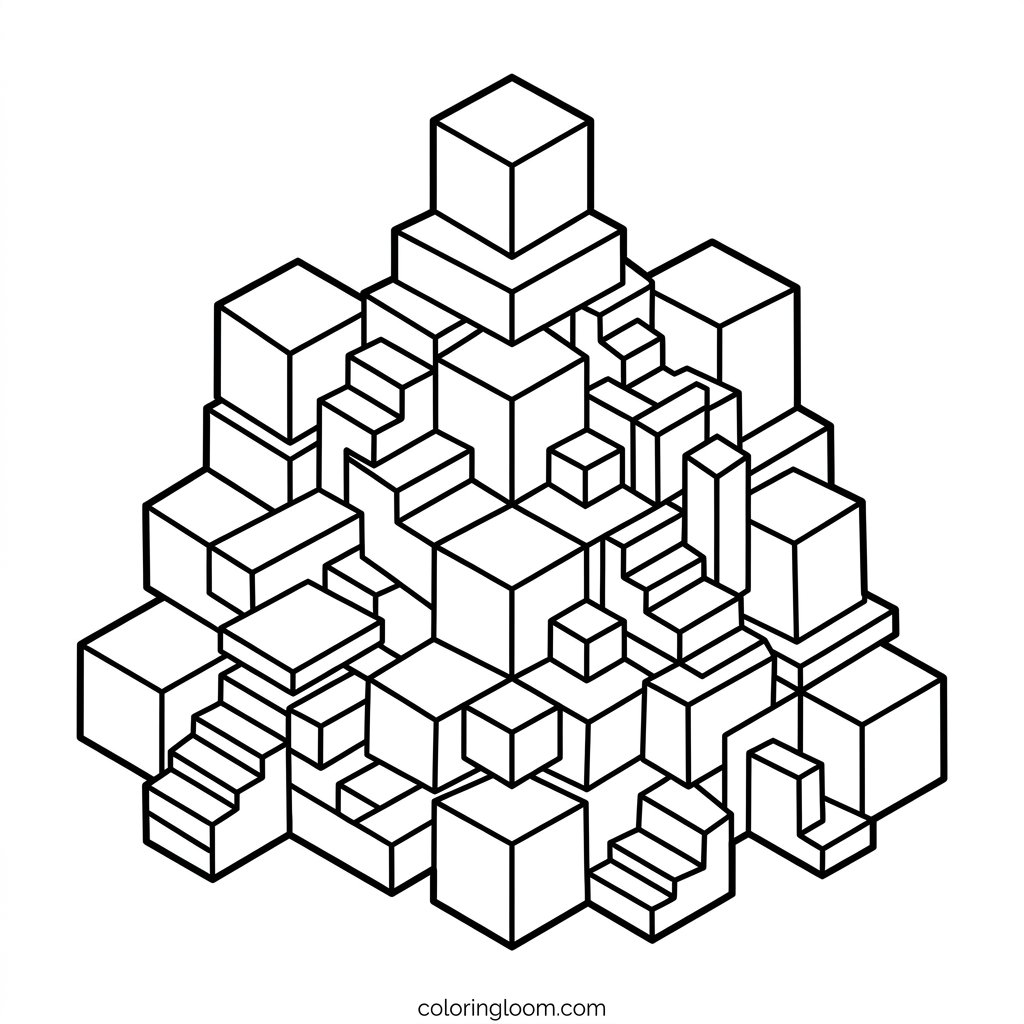 Free Printable Geometric Coloring Pages Sheet 4