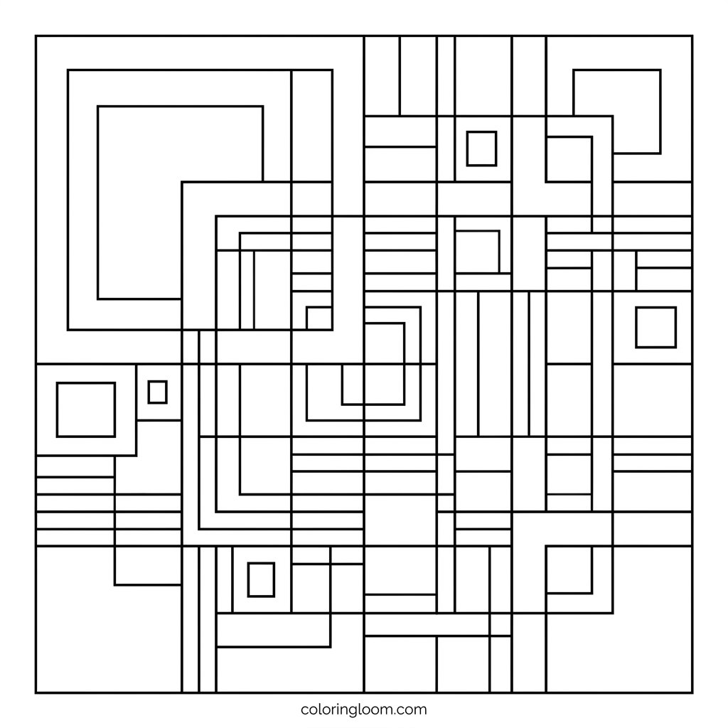 Free Printable Geometric Coloring Pages Sheet 6