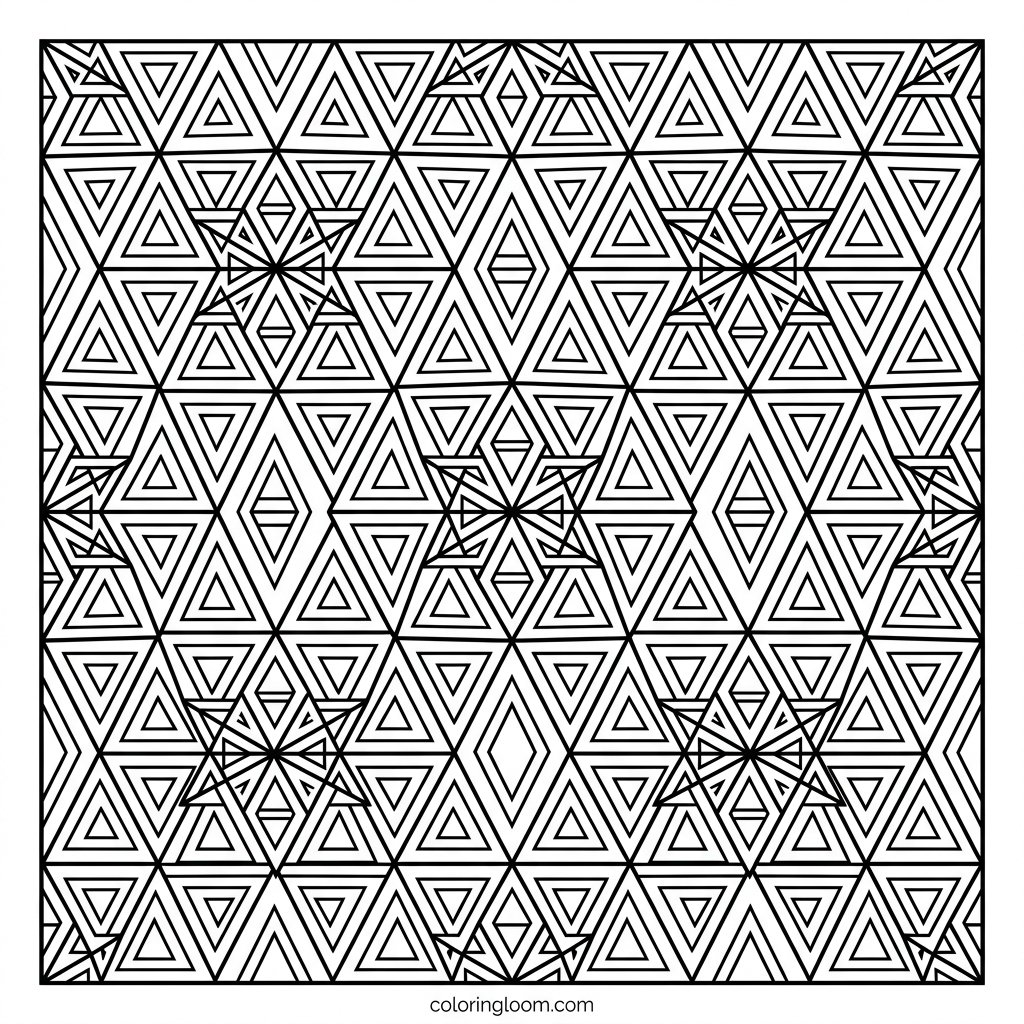 Free Printable Geometric Coloring Pages Sheet 9