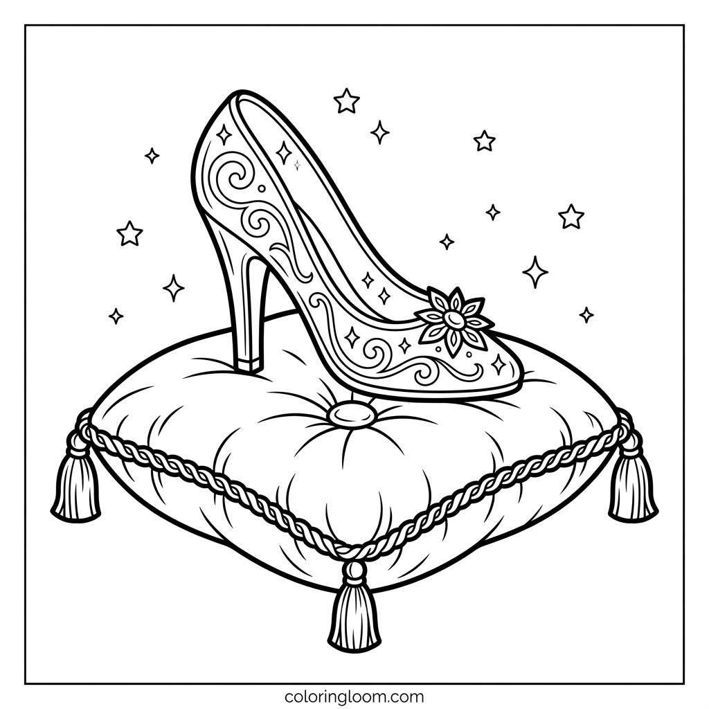 Free Printable Cinderella Coloring Pages Sheet 4