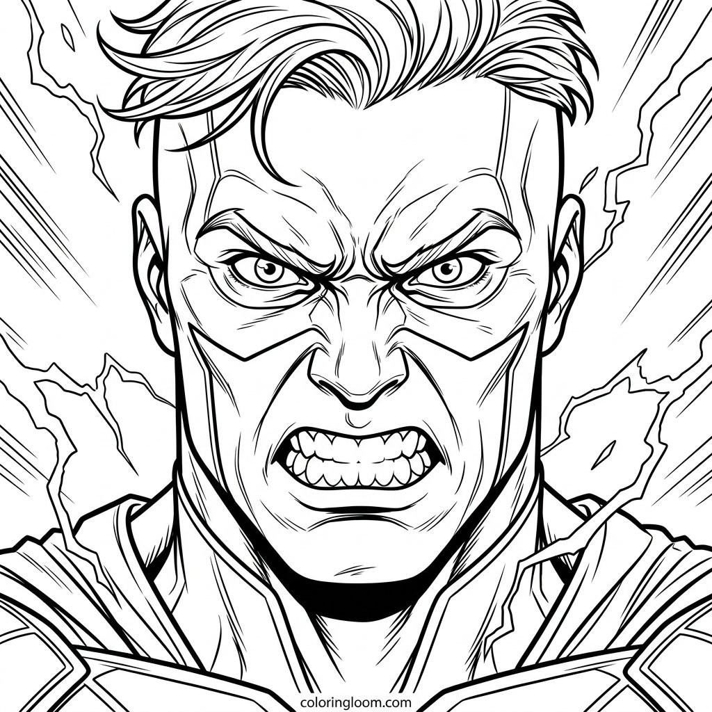 Free Printable Hulk Coloring Pages Sheet 3