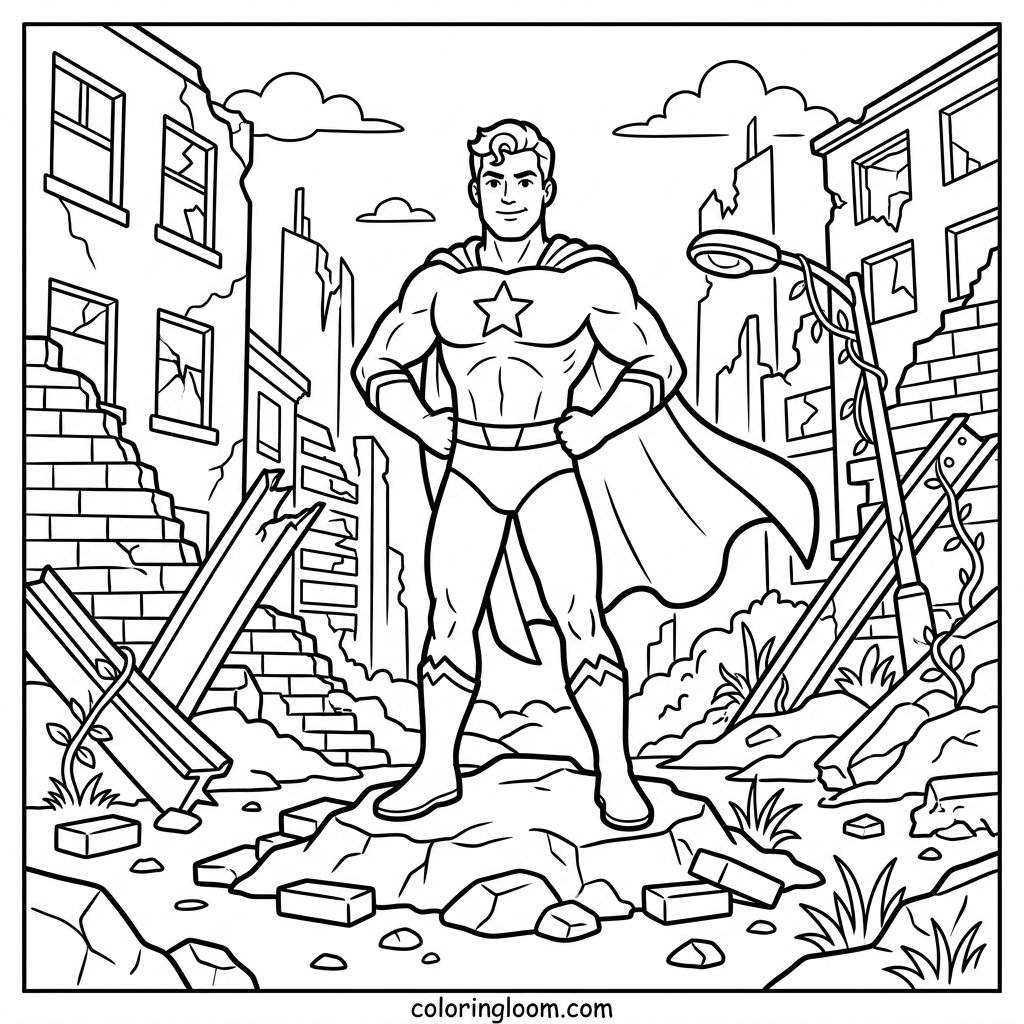Free Printable Hulk Coloring Pages Sheet 5