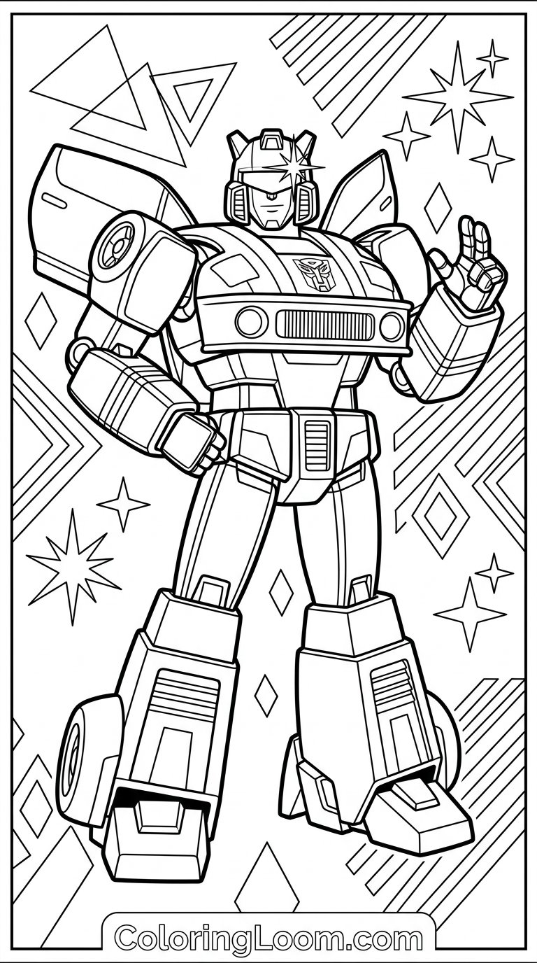 Free Printable Transformers Coloring Pages Sheet 6