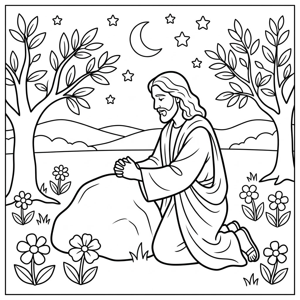 Free Printable Jesus Coloring Pages Sheet 5