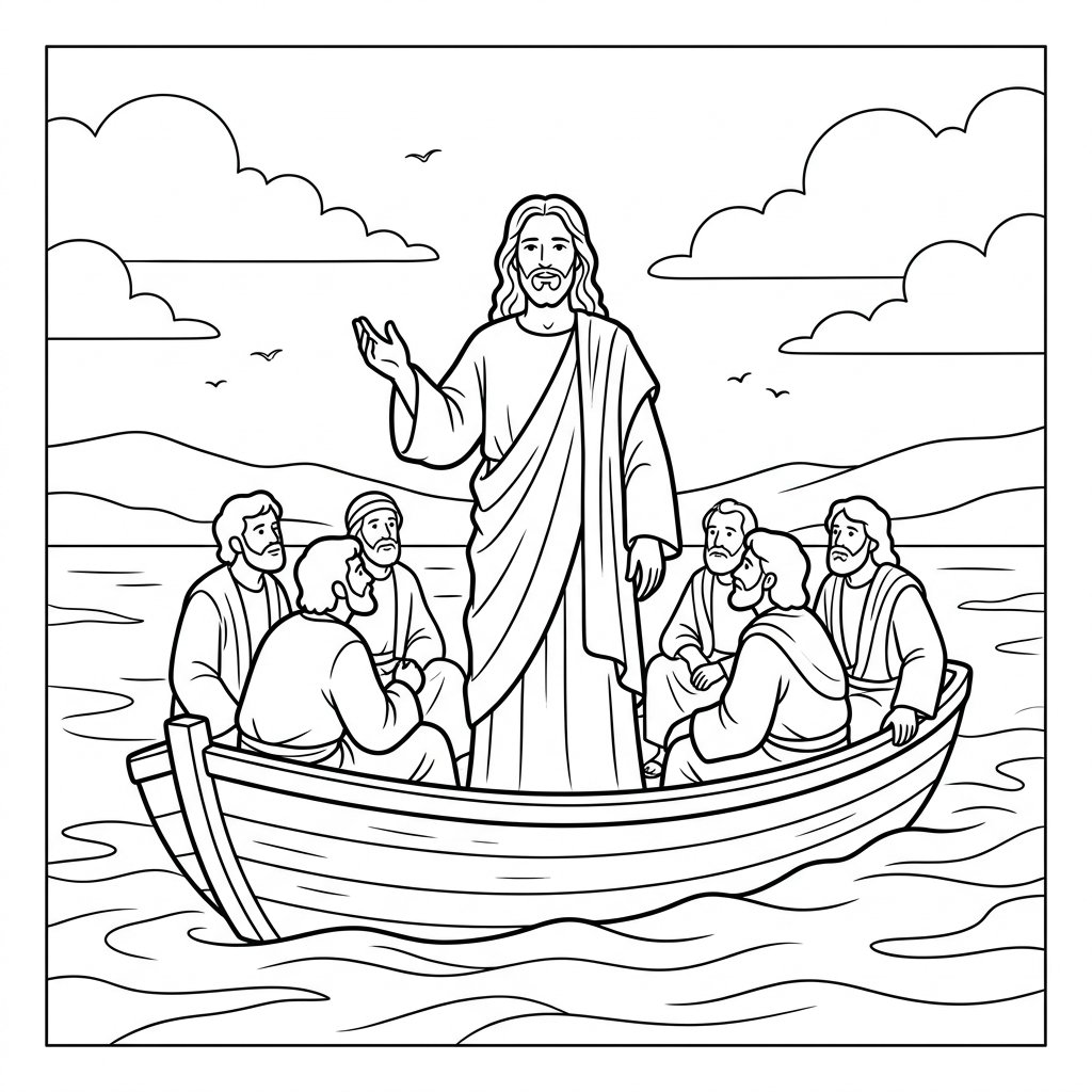 Free Printable Jesus Coloring Pages Sheet 7