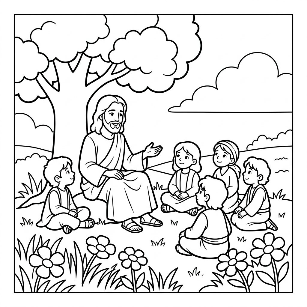 Free Printable Jesus Coloring Pages Sheet 8