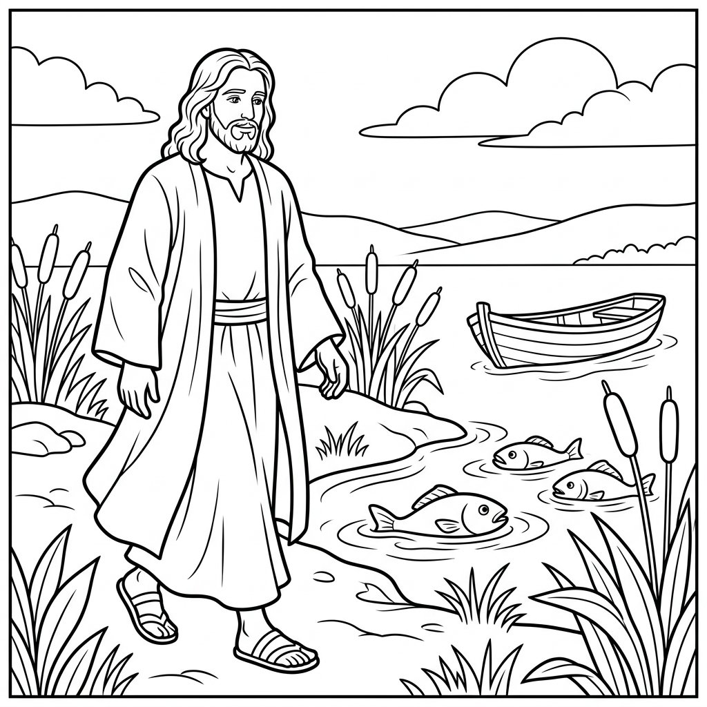 Free Printable Jesus Coloring Pages Sheet 9
