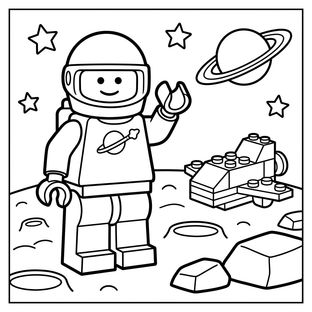 Free Printable LEGO Character Coloring Pages Sheet 2