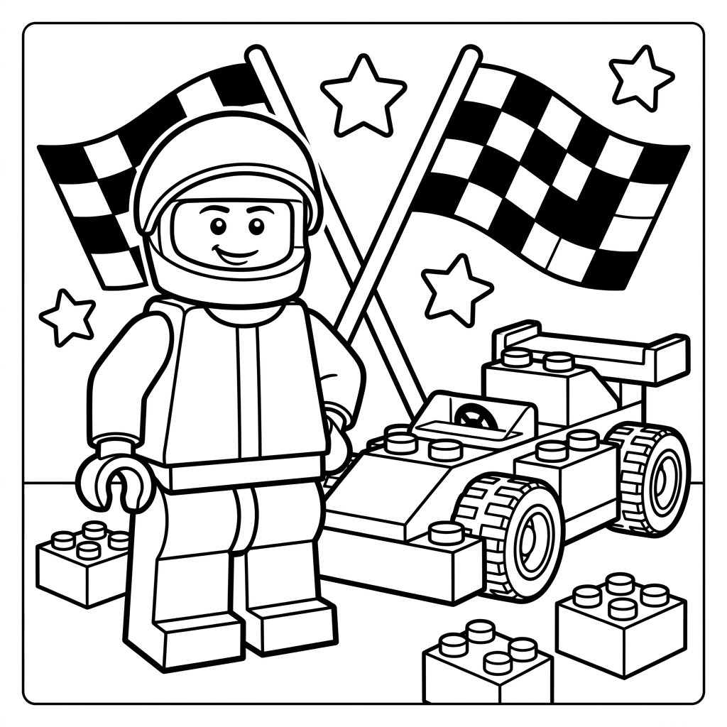 Free Printable LEGO Character Coloring Pages Sheet 6