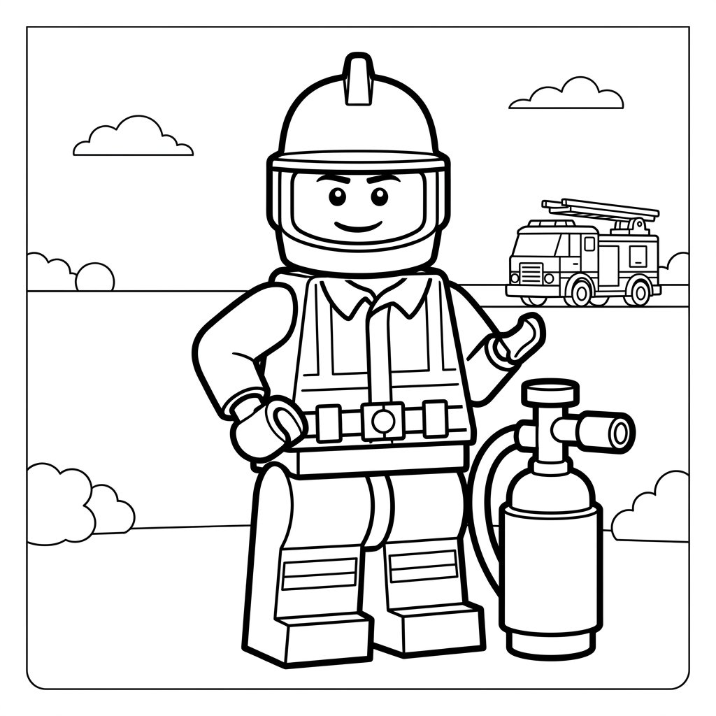 Free Printable LEGO Character Coloring Pages Sheet 8