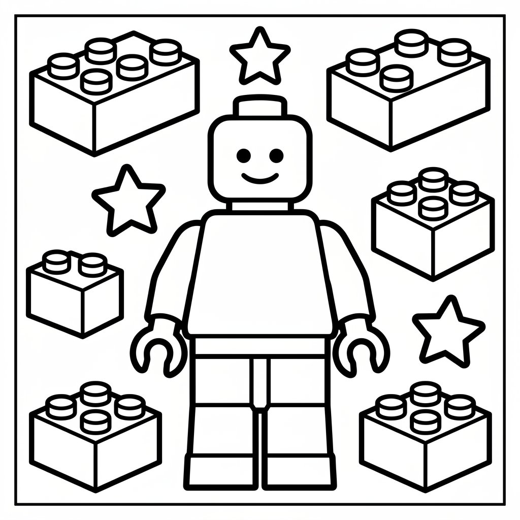 Free Printable LEGO Coloring Pages Sheet 5
