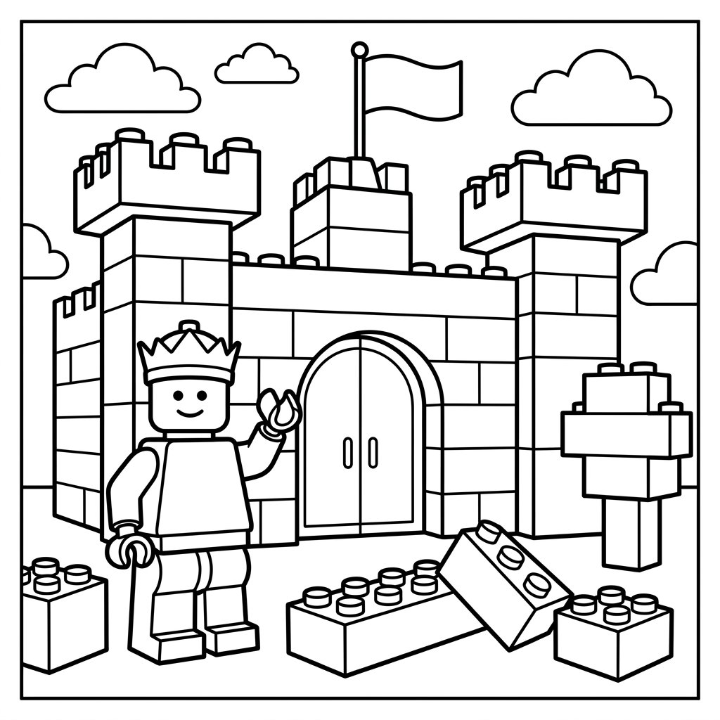 Free Printable LEGO Coloring Pages Sheet 7