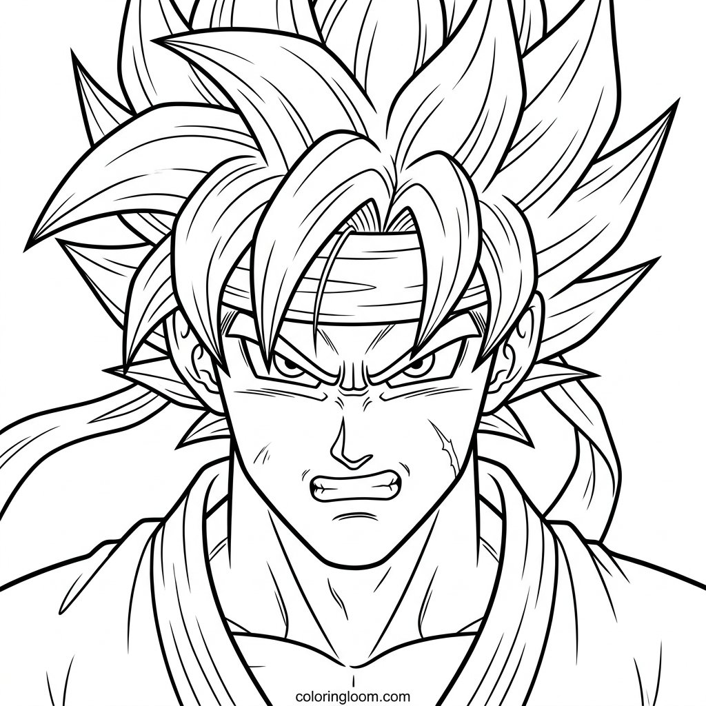 Free Printable Goku Coloring Pages Sheet 3