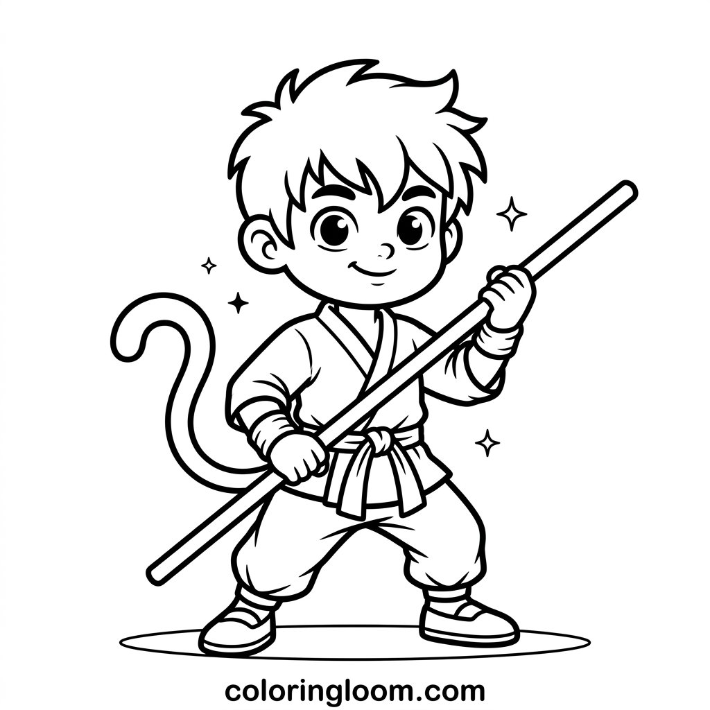 Free Printable Goku Coloring Pages Sheet 6