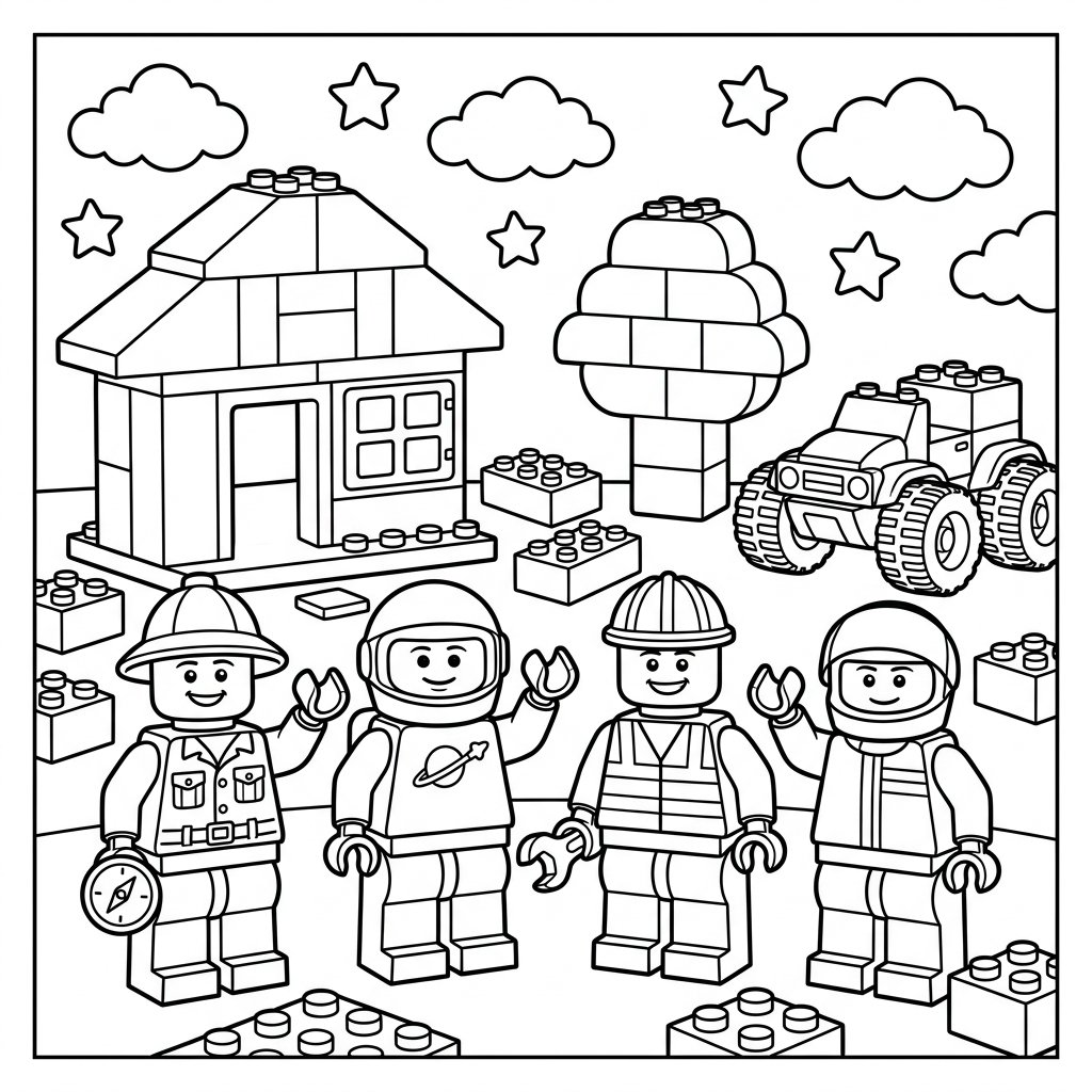 Free Printable LEGO Coloring Pages Sheet 8