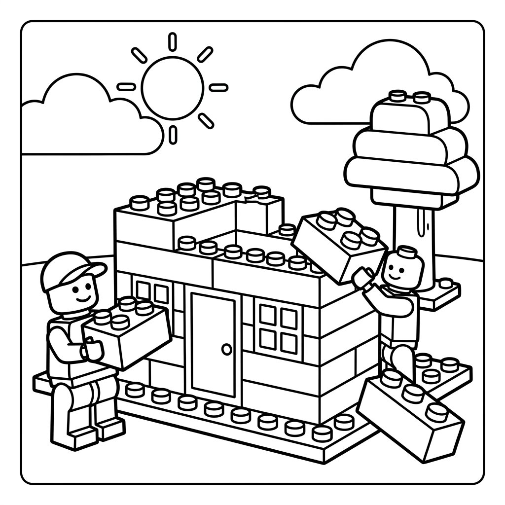 Free Printable LEGO Coloring Pages Sheet 9