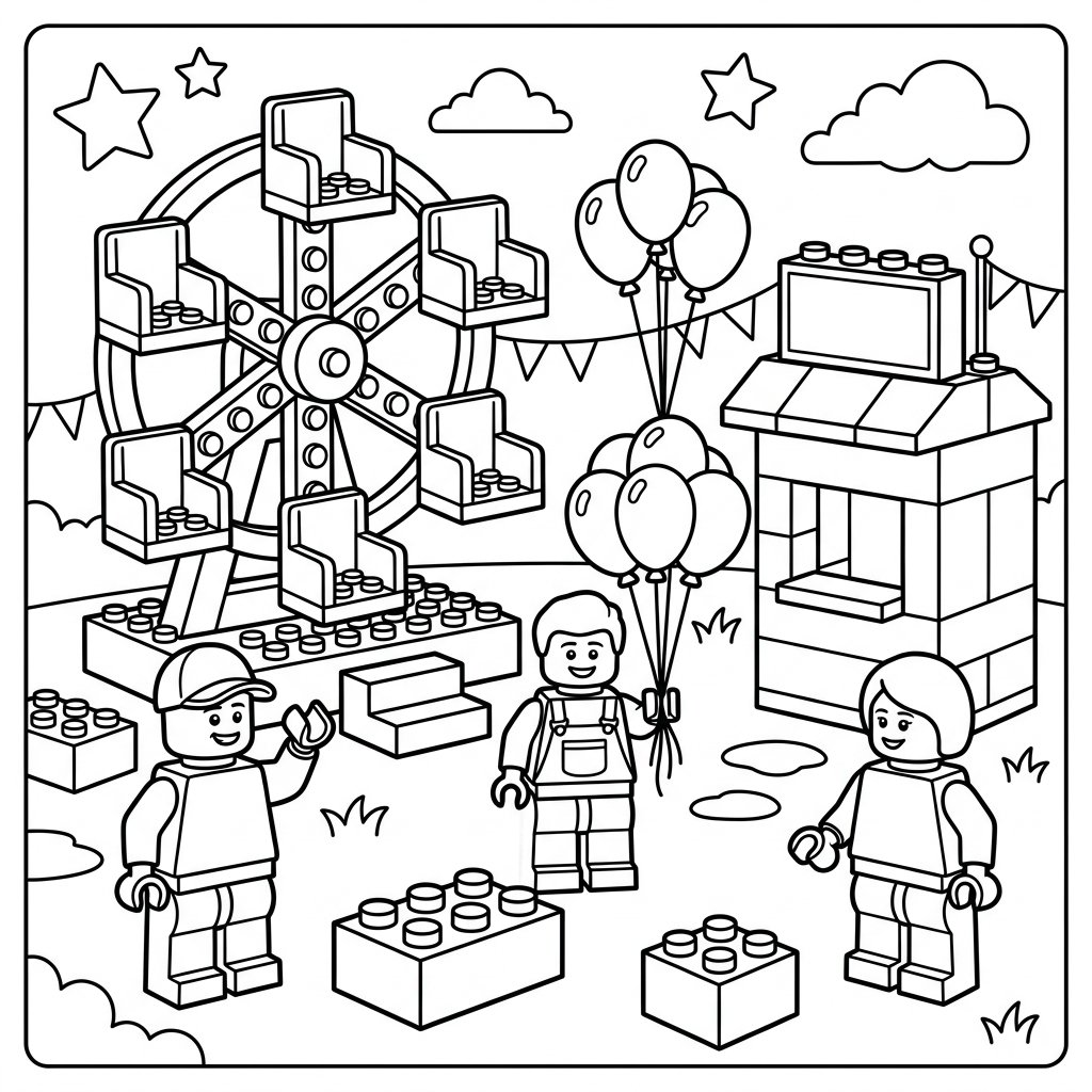 Free Printable LEGO Coloring Pages Sheet 10