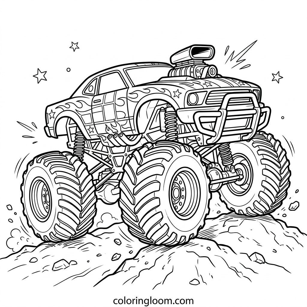 Free Printable Hot Wheels Coloring Pages Sheet 12