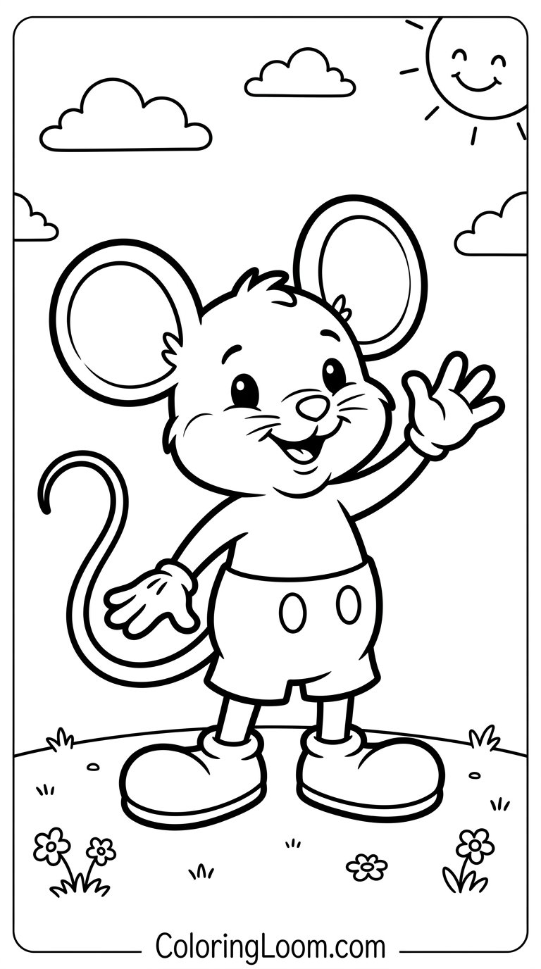 Free Printable Disney Cartoon Coloring Pages Sheet 8