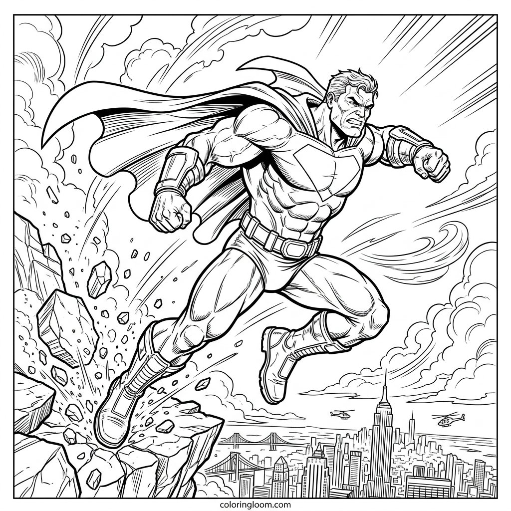 Free Printable Hulk Coloring Pages Sheet 6
