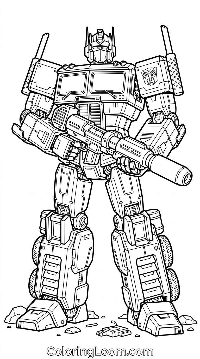 Free Printable Transformers Coloring Pages Sheet 8