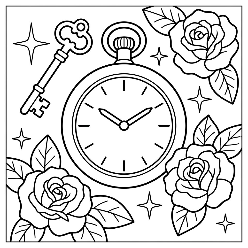 Free Printable Vintage Coloring Pages Sheet 3