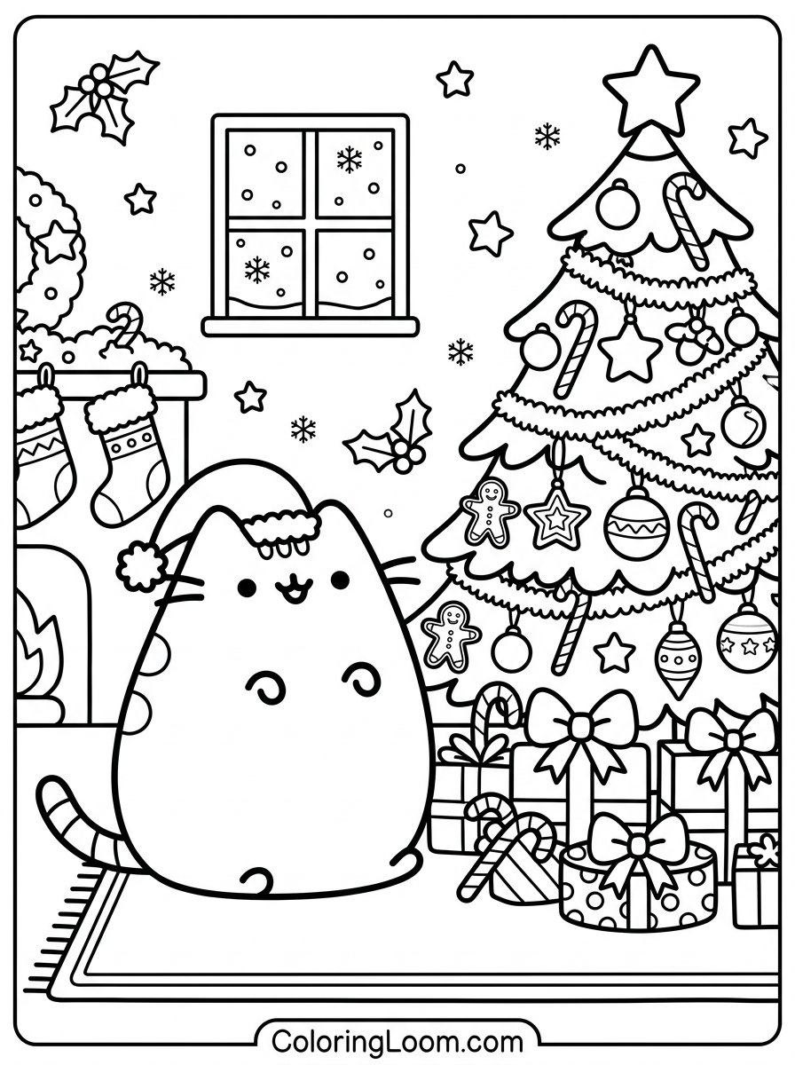 Free Printable Pusheen Coloring Pages Sheet 3