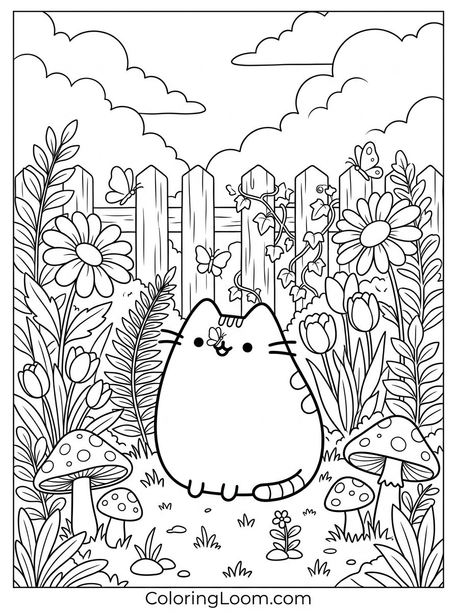 Free Printable Pusheen Coloring Pages Sheet 8