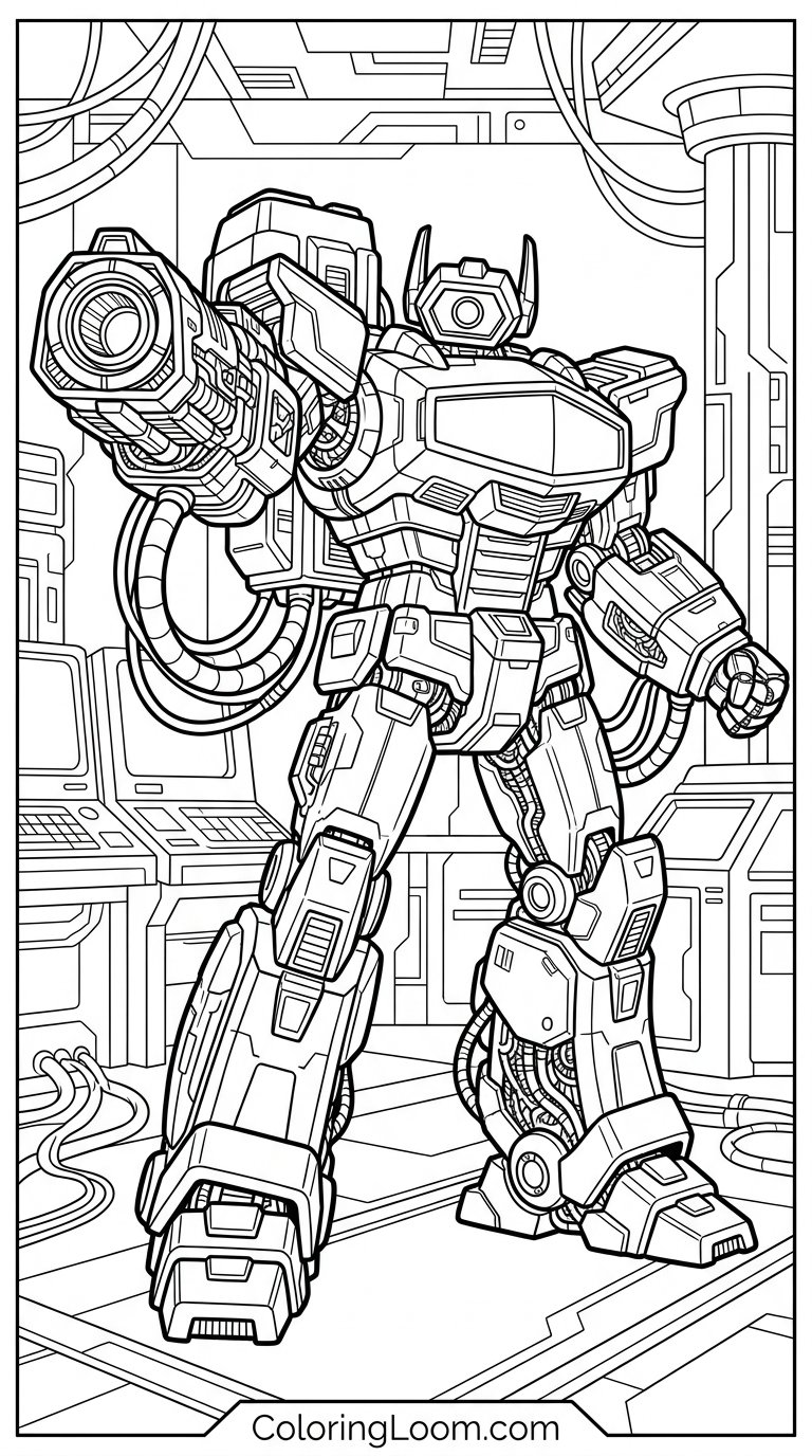 Free Printable Transformers Coloring Pages Sheet 9