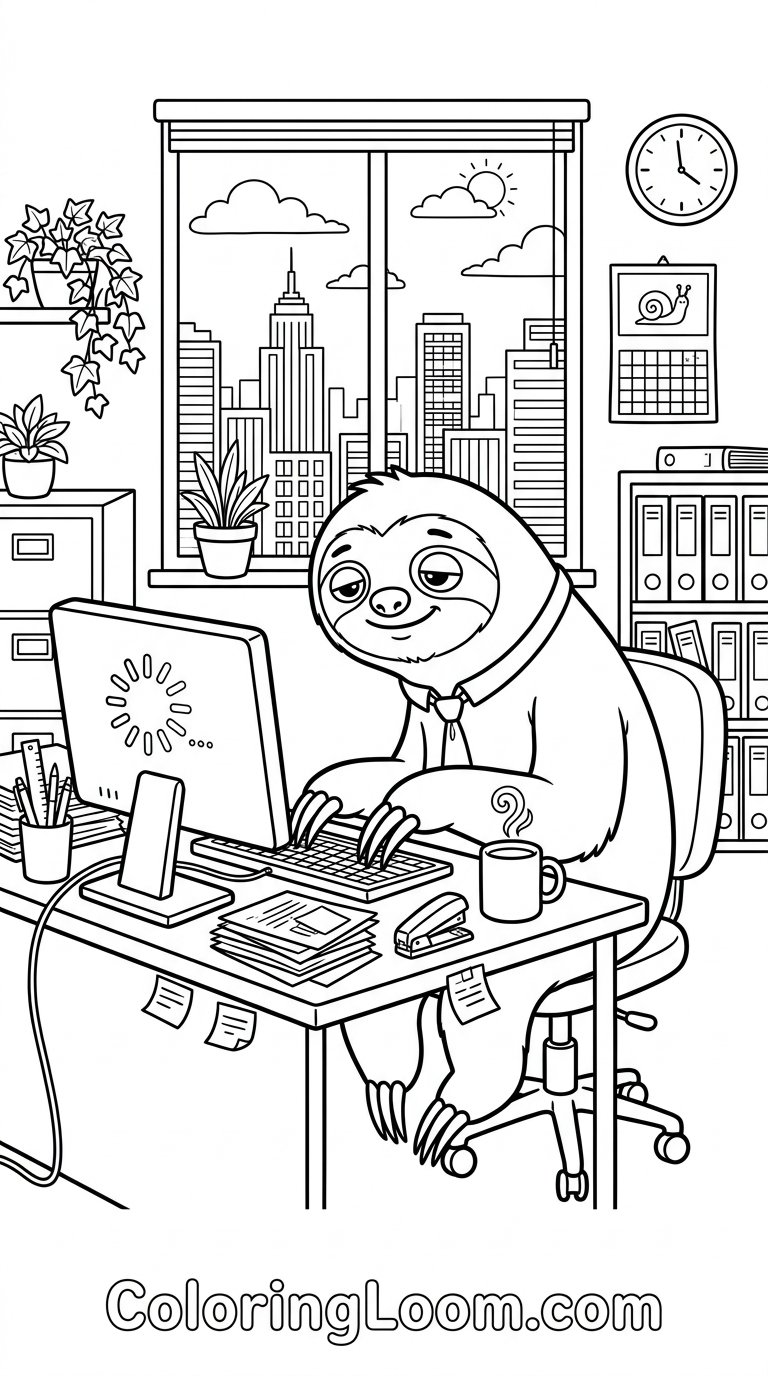Free Printable Zootopia Coloring Pages Sheet 11