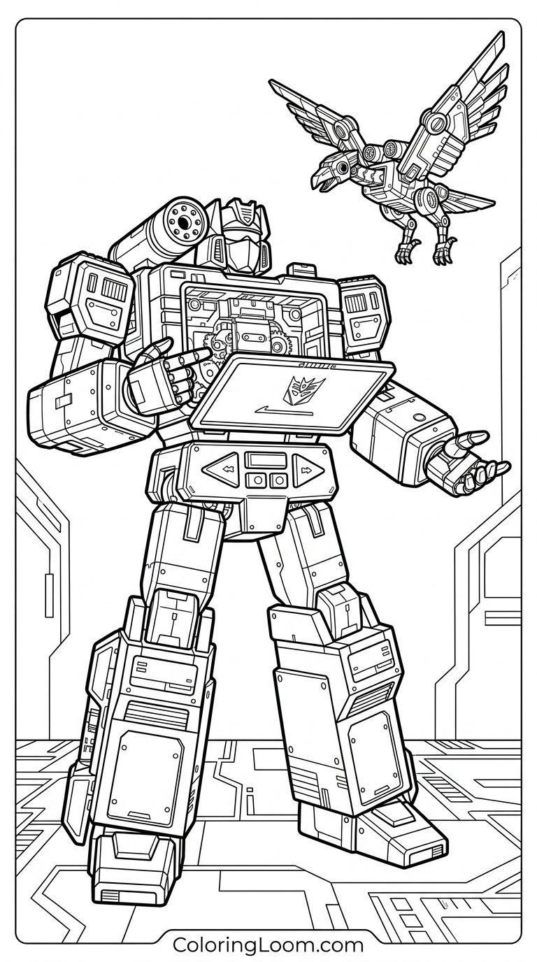 Free Printable Transformers Coloring Pages Sheet 10