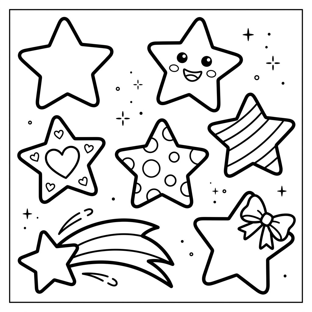 Free Printable Star Coloring Pages Sheet 10