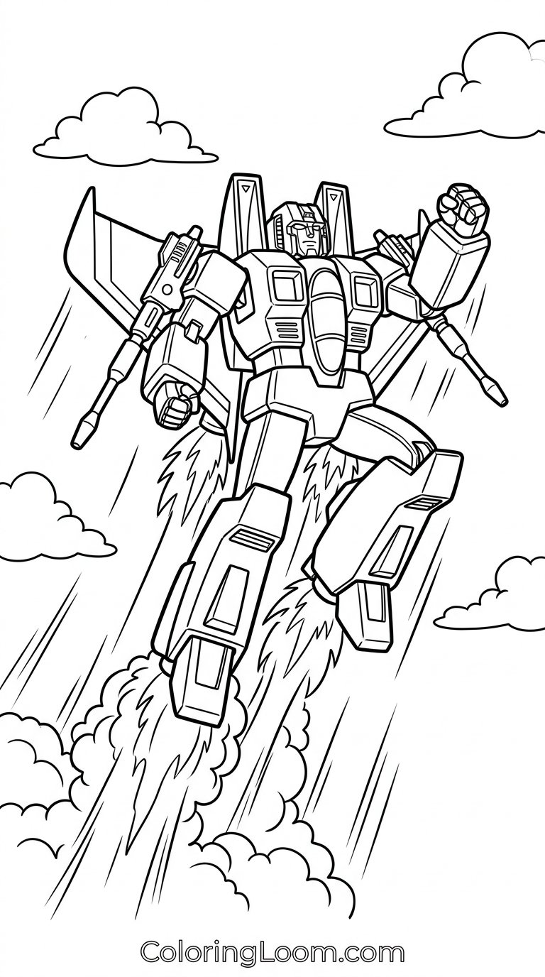 Free Printable Transformers Coloring Pages Sheet 11