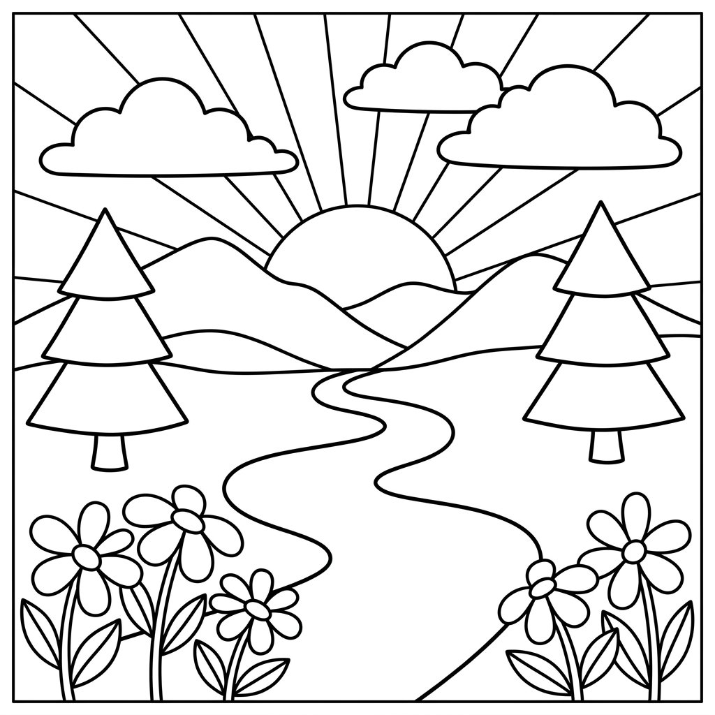 Free Printable Sun Coloring Pages Sheet 7