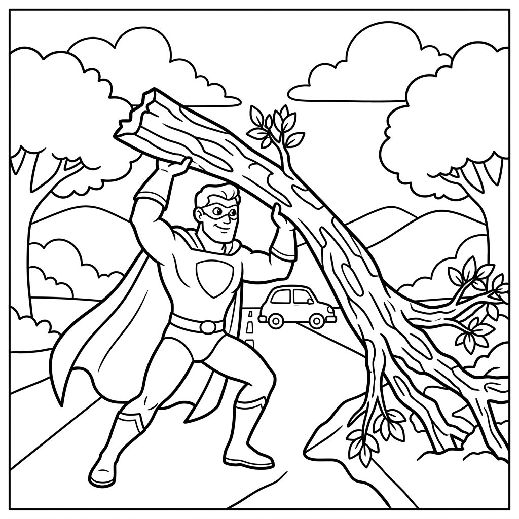 Free Printable Superhero Coloring Pages Sheet 7