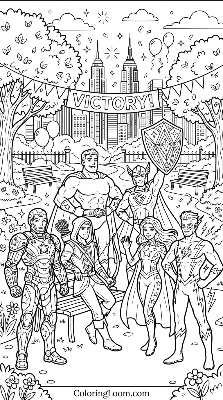 Free Printable Avengers Coloring Pages Sheet 10