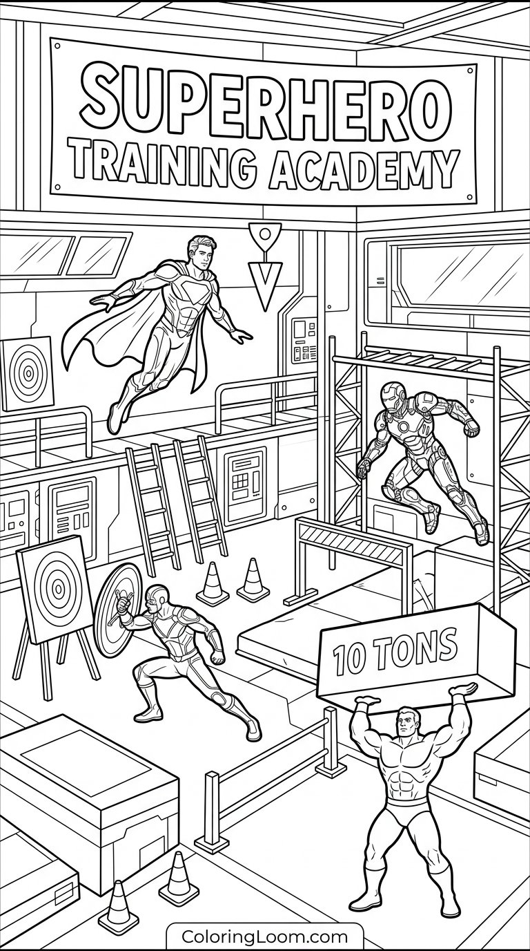 Free Printable Avengers Coloring Pages Sheet 11